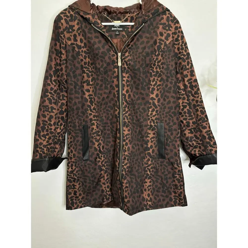 Leopard Print Rain Coat by Dennis Basso - Picture 3 of 10